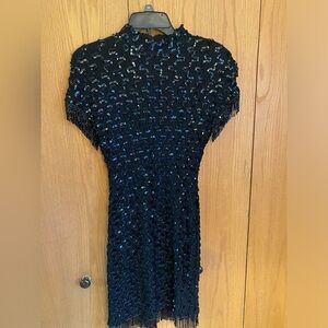 Elegant Black Sequin Dress